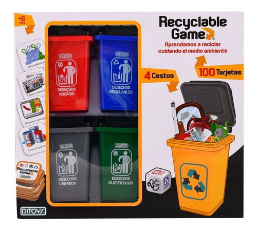 Juego De Mesa Ditoys Recyclabe Game Para Aprender A Reciclar