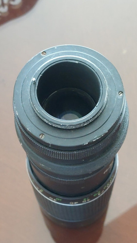 Imagen 7 de 10 de Camara Antigua Zenit Con Lente Super Carenar 1:55 F=300mm
