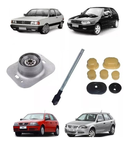 Kit Reparo Alavanca Cambio + Bucha Trambulador + Caixa Rotula Gol Parati Saveiro Voyage G1 G2 G3 G4 Quadrado Bola