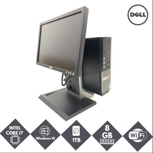 Kit Pc Dell 7010 Sff Core I7 8gb 1tb Monitor 17''