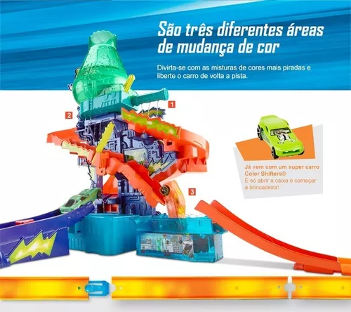 Pista Hot Wheels Color Estação Científica Mattel - R$ 359,9