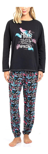 Pijama 2 Piezas Cotton Modal Algodón Mujer Dama Cómoda LG