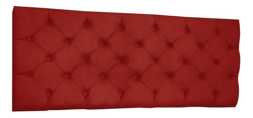 Cabeceira Painel Capitonê King 1,95m Jade Suede - Pallazio Cor Vermelho