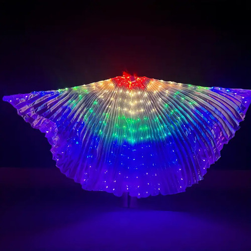 Alas Led Multicolor Cotillon 15 Años Disfraz Capa Multicolor Unico