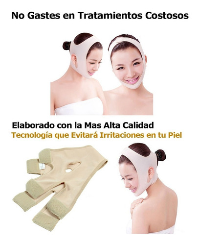 Mentonera Faja Correctora De Rostro Papada Mijilla Cachete