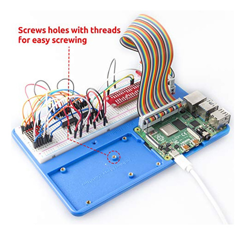 Kit De Placa De Pruebas Sunfounder Raspberry Pi Rab Holder C