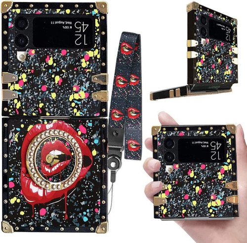 Funda Para Samsung Galaxy Z Flip 4 Black Lips