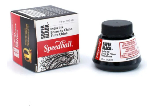 Tinta preta China Speedball para desenho e caligrafia 59,2 ml