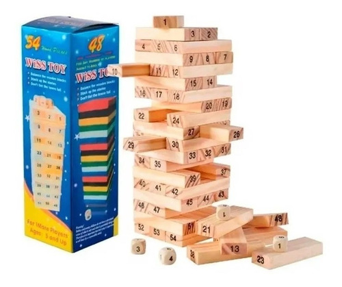 Jenga De Madera Juego De Mesa Juguetes Niño Niña