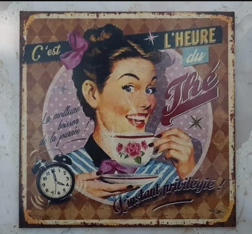 Té (thé) Vintage Antiguo Poster Cuadro