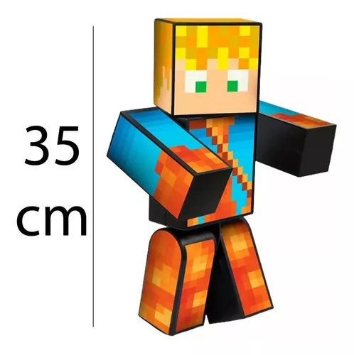 Kit 3 Bonecos Minecraft Problems Athos e Lopers 25 Cm - Algazarra