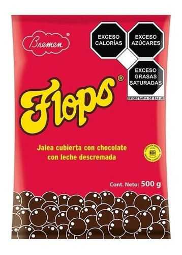 Flops Jalea Cubierta Con Chocolate Bolsa Con 500 Gr Bremen