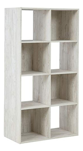 Estantería Modular Multiusos De Madera Color Gris De 8 Cubos