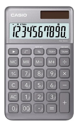 Calculadora Casio Escritorio Gris Metal Ns-10sc-gy