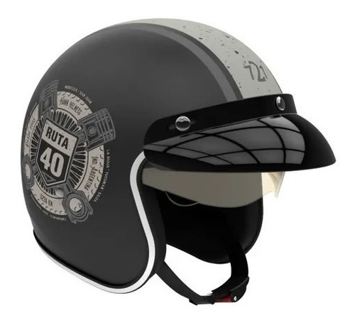 Casco Abierto Hawk 721 Ruta 40 Gris - Rvm