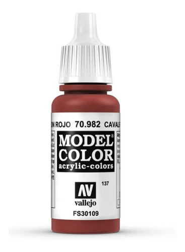 Imagen 1 de 5 de Vallejo Model Color Rojo Oscuro 70946 Mate Opaco Modelismo