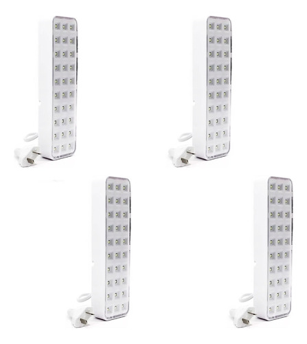 Combo X4 Lámpara Luz Emergencia Candela 30 Leds Autonom. 5hs