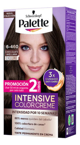 2 Pzs Palette Tinte Permanente Dama Color Creme 6-460 Chocol