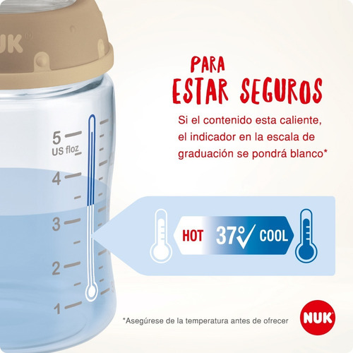 Mamadera First Choice Nuk Mickey Control Temperatura 150ml