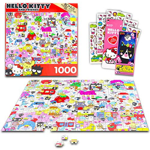 Rompecabezas De Hello Kitty 1000 Piezas  Conjunto Rompe...