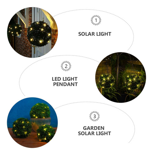 Luces Solares Para Exteriores, Luz Solar Con Forma De Bola D