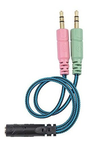 Cable Divisor De Auriculares Para Pc 35 Mm Adaptadores Conve