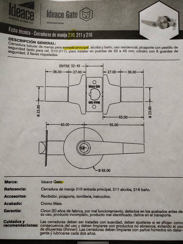 Imagen 2 de 4 de Cerraduras Con Manija Entrega Por Lotes Preguntar Y Ofertar