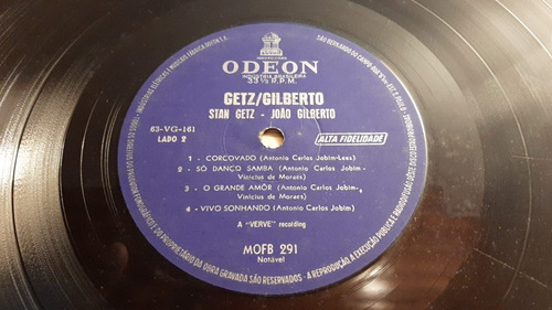 Lp Stan Getz & João Gilberto - Getz / Gilberto - Leia! (Usado)