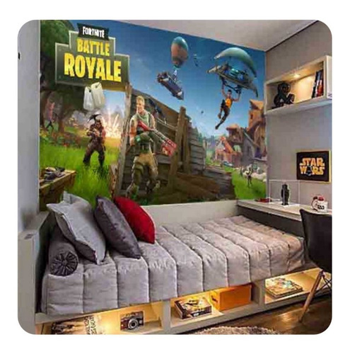 Papel Parede Adesivo Game Fortnite 2,35×2,00 Mts