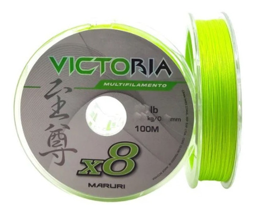 Linha Pesca Multifilamento 8 Fio Victoria 0,30mm 100m Maruri Cor Verde