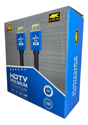 Cable Hdmi 2.0 15 Metros 4k Ultra Hd  60hz 2160p