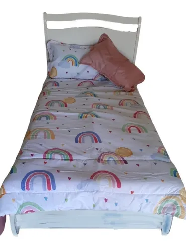Edredon Individual Doble Vista Infantil Con Fundas
