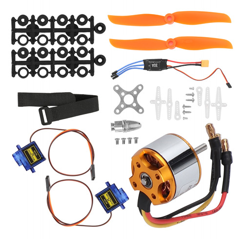 Motor 2212 1400kv, Hélice 8060, 9g, Servo 30a, Xt60 Esc, Kit