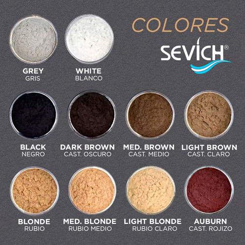 Recarga 100g Fibras Capilares Sevich Color Negro