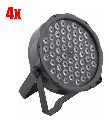 4 Canhão De Luz Led Luatek Lk154b Com 54 Led Rgb 1w Bivolt