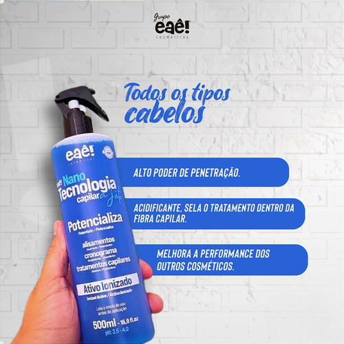 Kit Nanotecnologia Potencializador Capilar Jato Ionizador