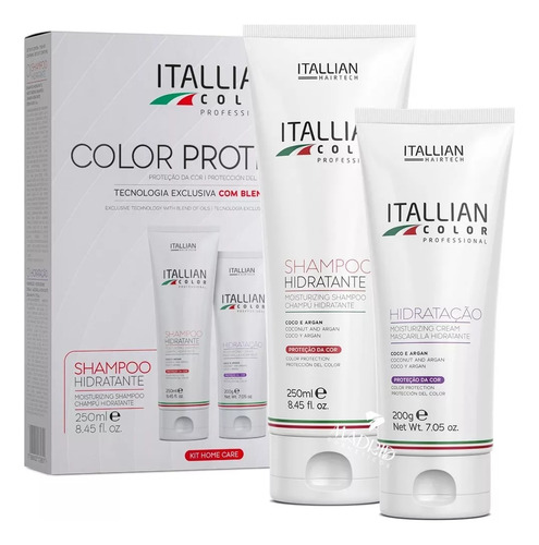 Kit Shampoo E Máscara Proteção Da Cor Itallian Color