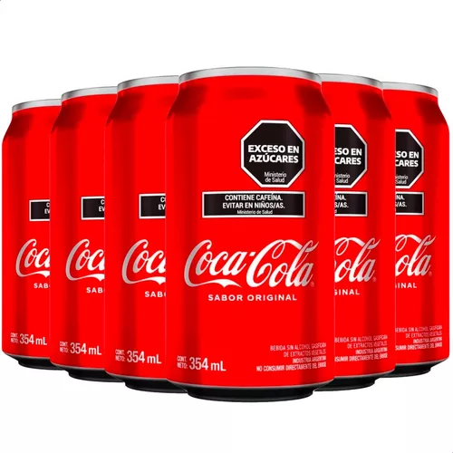 Coca Cola Lata 354ml Sabor Original Comun Pack X6 Gaseosa