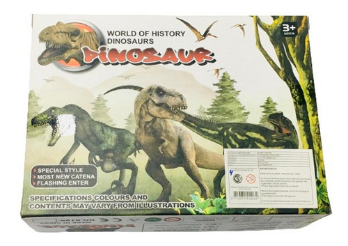Dinosaurio Con Accesorios En Caja Visor Ar1 C31 Ellobo