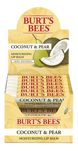 Bálsamo Labial Burts Bees Coco Y Pera Lipbalm X12