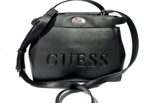 Bolsa Guess Negra Mate Guess Tipo Crossbody