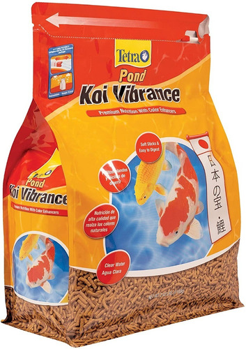 Tetra Pond Koi Vibrance 2.42lb Alimento Para Peces Estanque Agua Fria Koi Bailarinas Goldfish 1100g