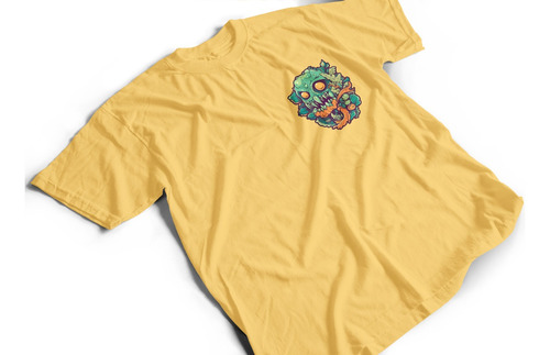 Camiseta De Algodón Con Logo De Planta Venenosa Full Color