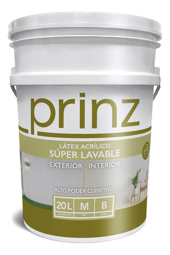 Látex Exterior / Interior Superlavable Mate Prinz Blanco 20