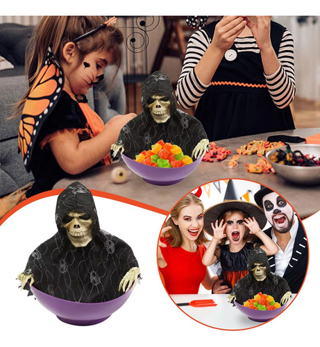 Plato De Caramelos A4halloween Candy Bowl Con Movimiento Par