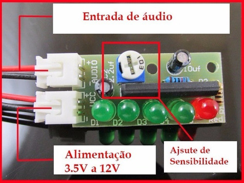 Kit De Eletrônica Para Montar Vu Meter De Leds Com Ci Ka2284