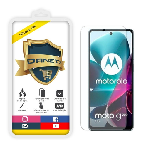 Película Gel Flexível Para Motorola Moto G200 Full Cover