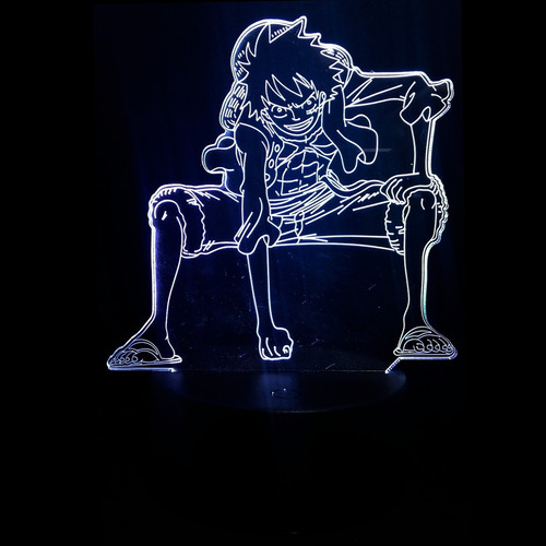 Lámpara Luz Led 3d Rgb Figura De Monkey D Luffy
