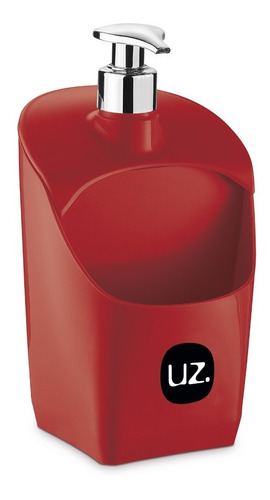 Dispenser Para Detergente E Bucha Vermelho Uz