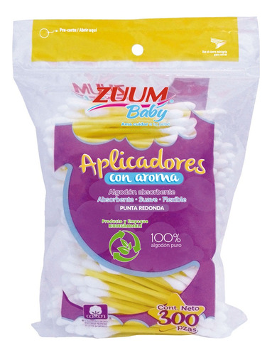 Aplicadores Con Aroma A Bebé Zuum Baby 300 Piezas